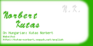 norbert kutas business card